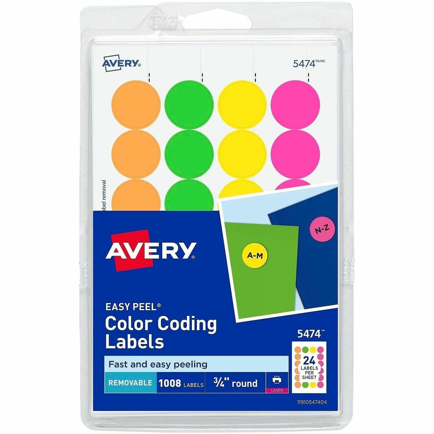 Avery® Color Coded Label, 1 Pack