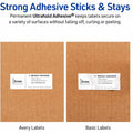 Avery Waterproof Labels, 2" x 4", 500 Total (05523), White, 500 / Pack, AVE5523