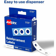 Avery® White Self-Adhesive Reinforcement Labels, 1 Pack