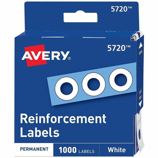 Avery® White Self-Adhesive Reinforcement Labels, 1 Pack