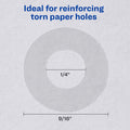 Avery Hole Reinforcement Label Rings, Clear, 1 Pack, AVE05721