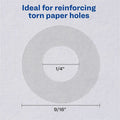 Avery Hole Reinforcement Label Rings, Clear, 1 Pack, AVE05721