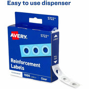 Avery® Hole Reinforcement Label Rings, 1 Pack
