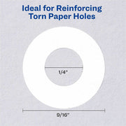 Avery® White Self-Adhesive Reinforcement Labels, 1 Pack