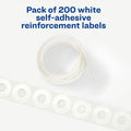 Avery White Self-Adhesive Reinforcement Labels, 200 / Pack, AVE05729