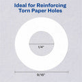 Avery White Self-Adhesive Reinforcement Labels, 200 / Pack, AVE05729