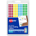 Avery Assorted Removable See-Through Color Dots, Yellow, 860 / Pack, AVE05796