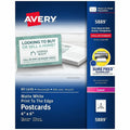 Avery Sure Feed Postcards, White, 6" x 4", 80 / Box, AVE5889
