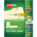 Avery TrueBlock File Folder Labels, Yellow, 1500 / Box, AVE5966