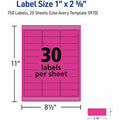 Avery Address Label, Neon Magenta, 5 Pack, AVE5970