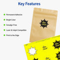 Avery Neon Burst Labels, Neon Yellow, 5 Pack, AVE5995