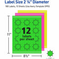 Avery Neon Burst Labels, Neon Yellow, 5 Pack, AVE5995