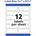 Avery Print to the Edge Shipping Label 1-1/4"x3-3/4" 300 Labels (6879), White, 300 / Pack, AVE6879