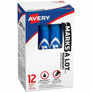 Avery® Marks-A-Lot Desk-Style Permanent Markers, 1 Dozen