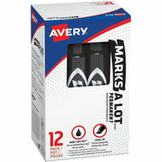 Avery® Marks-A-Lot Desk-Style Permanent Markers, 1 Dozen