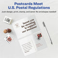 Avery Printable Postcards, 4.25" x 5.5", Glossy White (8383), 5 1/2" x 4 1/4", 100 / Pack, AVE8383