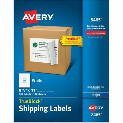 Avery TrueBlock Shipping Label, White, 100 / Box — view 1