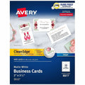 Avery Clean Edge Business Cards, White, 2" x 3 1/2", 1 Box, AVE8877
