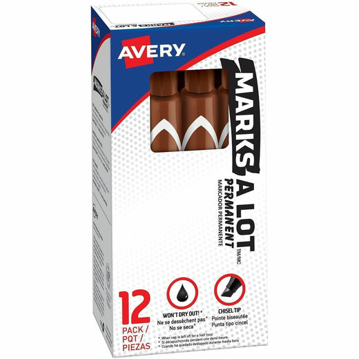 Avery® Marks A Lot Marks-A-Lot Desk-Style Permanent Markers - Large, 1 Dozen