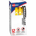 Avery Marks A Lot Large Desk-Style Permanent Markers, 1 Dozen, AVE08882