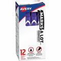Avery Marks A Lot Large Desk-Style Permanent Markers, 1 Dozen, AVE08884