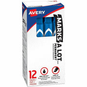 Avery® Marks A Lot Large Desk-Style Permanent Markers, 1 Dozen
