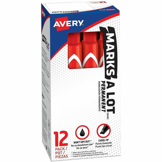 Avery® Marks A Lot Large Desk-Style Permanent Markers, 1 Dozen