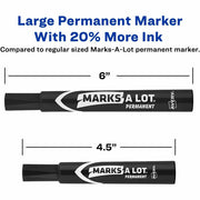 Avery® Marks A Lot Permanent Markers - Large Desk-Style Size, 1 Dozen
