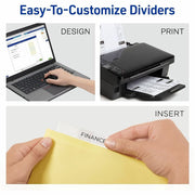 Avery® Big Tab Insertable Dividers - Reinforced Gold Edge, 1 Set