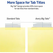 Avery® Big Tab Insertable Dividers - Reinforced Gold Edge, 1 Set