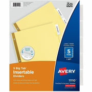 Avery® Big Tab Insertable Dividers - Reinforced Gold Edge, 1 Set