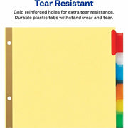 Avery® Big Tab Insertable Dividers - Reinforced Gold Edge, 1 Set
