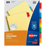 Avery® Big Tab Insertable Dividers - Reinforced Gold Edge, 1 Set