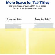 Avery® Big Tab Insertable Dividers - Reinforced Gold Edge, 1 Set