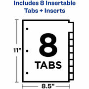 Avery® Big Tab Insertable Dividers - Reinforced Gold Edge, 1 Set