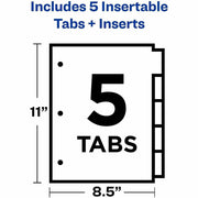 Avery® Big Tab Insertable Dividers - Reinforced Gold Edge, 1 Set