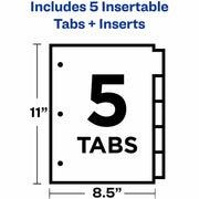 Avery® Big Tab Insertable Dividers - Reinforced Gold Edge, 1 Set