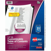 Avery® Ready Index Binder Dividers - Customizable Table of Contents, 1 Set