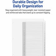 Avery® Ready Index Binder Dividers - Customizable Table of Contents, 1 Set