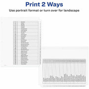 Avery® Ready Index Binder Dividers - Customizable Table of Contents, 1 Set