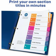 Avery Ready Index 8 Tab Dividers, Customizable TOC, 6 Sets (11186), 1 Pack