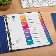 Avery Ready Index 8 Tab Dividers, Customizable TOC, 6 Sets (11186), 1 Pack