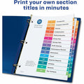 Avery Ready Index 15 Tab Dividers, Customizable TOC, 6 Sets (11197), White, 1 Pack, AVE11197
