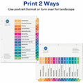 Avery Ready Index 15 Tab Dividers, Customizable TOC, 6 Sets (11197), White, 1 Pack, AVE11197