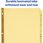 Avery® Laminated Dividers - Gold Reinforced, 1 Set