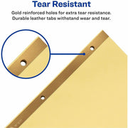 Avery® Preprinted Tab Dividers - Gold Reinforced Edge, 1 Set