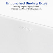 Avery® Premium Collated Legal Exhibit Dividers with Table of Contents Tab - Avery Style, 1 Set