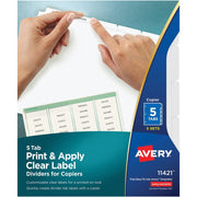 Avery® Print & Apply Clear Label Dividers - Index Maker Easy Peel Printable Labels, 1 Pack
