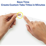 Avery® Print & Apply Clear Label Dividers - Index Maker Easy Peel Printable Labels, 1 Pack