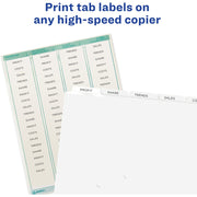 Avery® Print & Apply Clear Label Dividers - Index Maker Easy Peel Printable Labels, 1 Pack